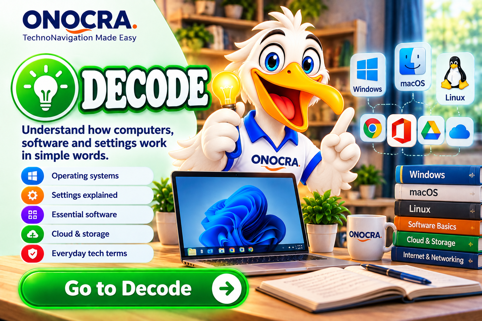ONOCRA Decode for computers and laptops
