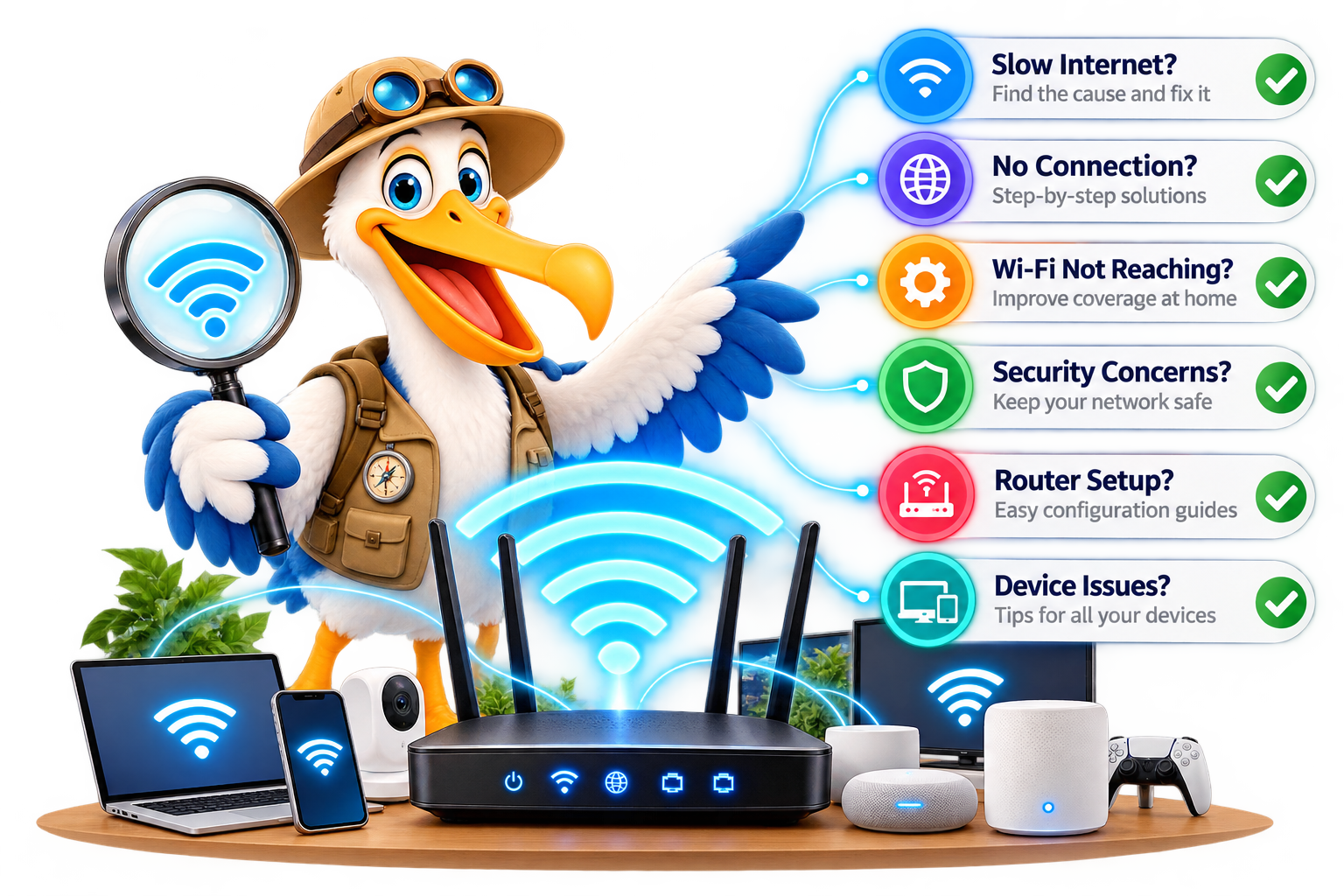 Wi-Fi troubleshooting with a checklist and solved connection problems