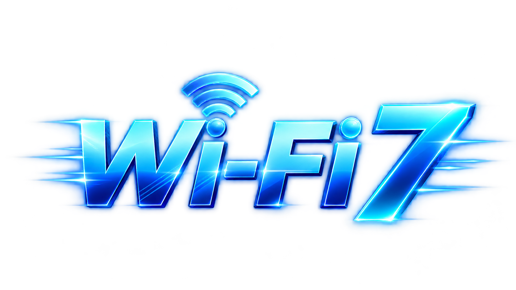 Bright Wi-Fi 7 wireless technology illustration
