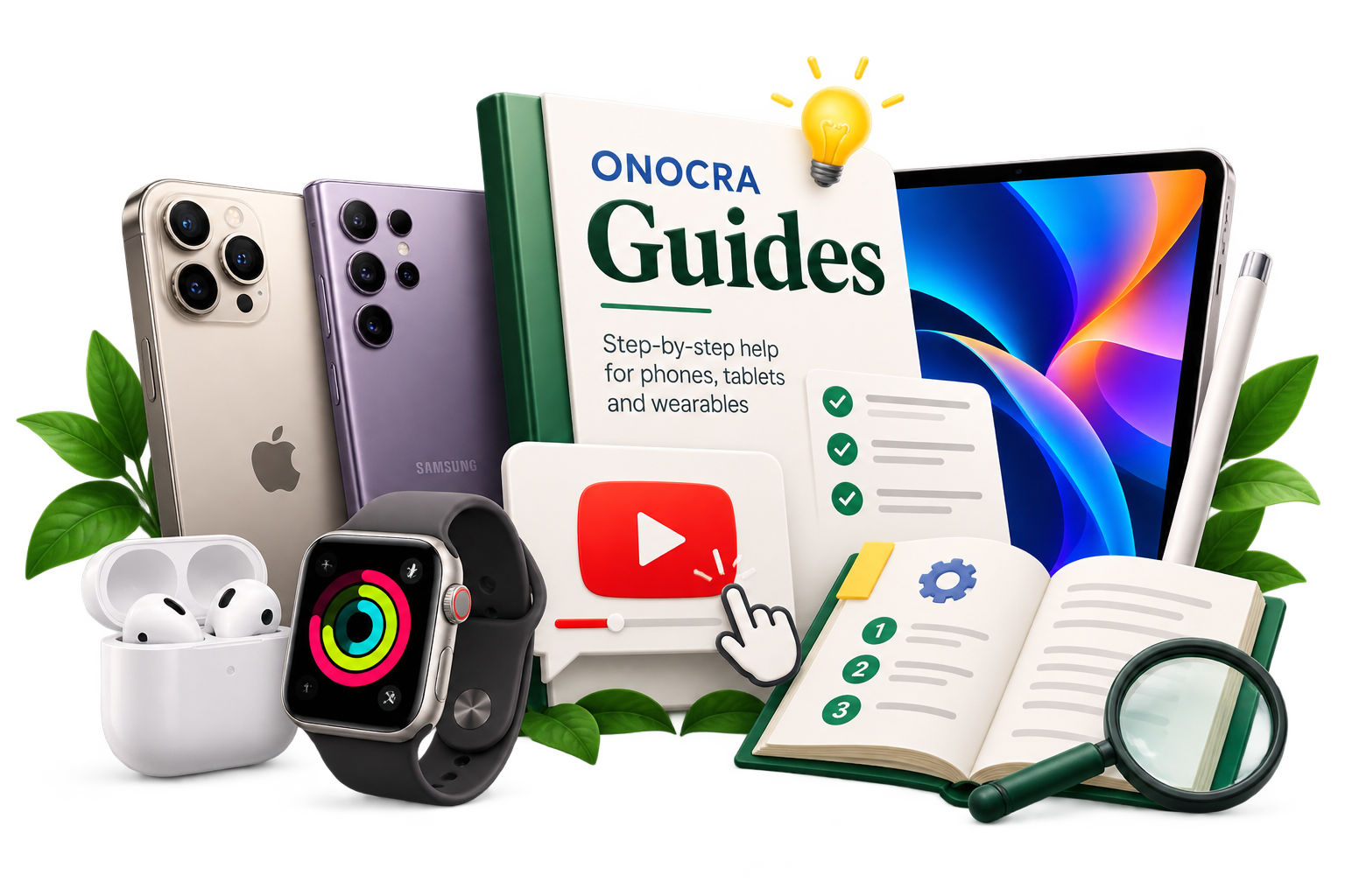 ONOCRA guides for phones and tablets